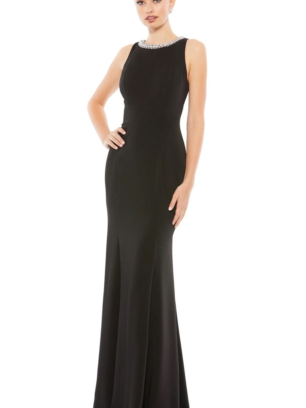 Mac Duggal Style 49093 Black Embellished Trumpet Gown – Size 2 – NWT